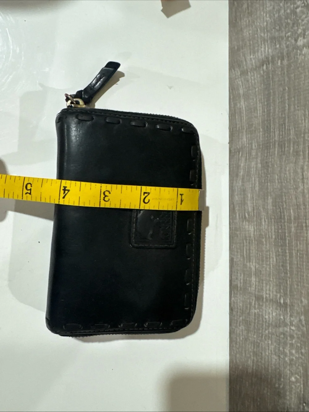 Dooney & Bourke Black Leather Logo Patch Wallet